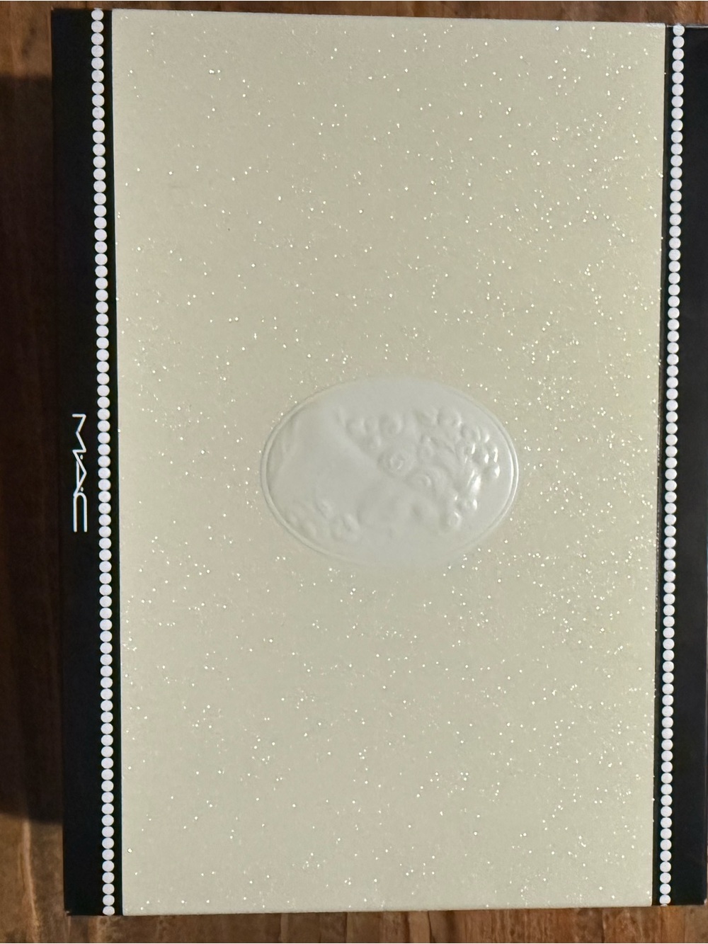 MAC Cosmetics Cream Glitter Phone Sleeve with Embossed Oval Detail